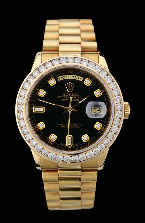 men's rolex gold diamond watch|Rolex diamond bezel price.